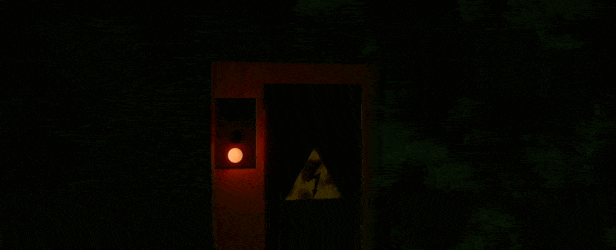 Gameplay footage; The player is opening a generator control panel and flipping a switch.